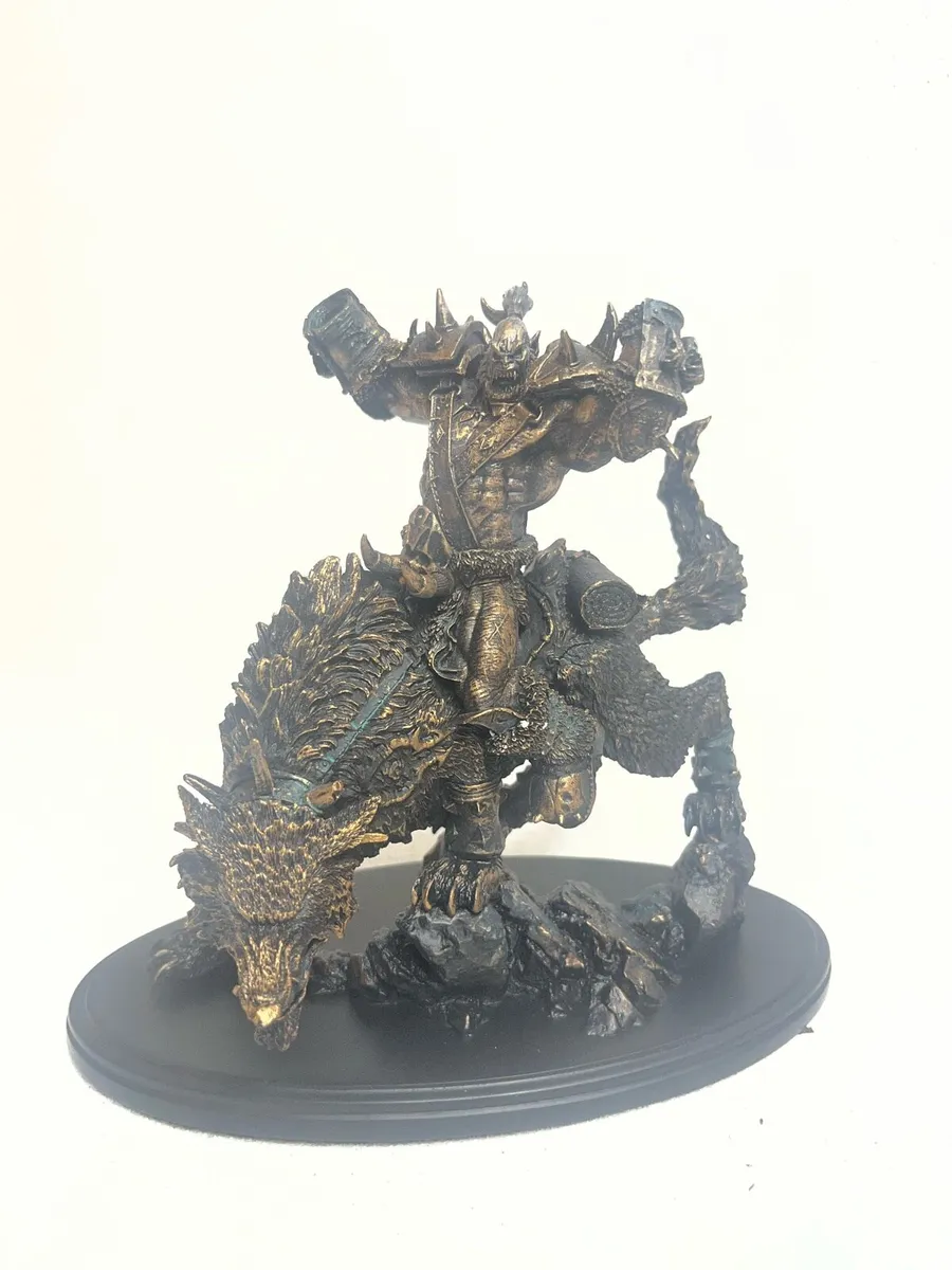 WoW 10th Anniversary Orc Wolf Rider Statue - Image 1
