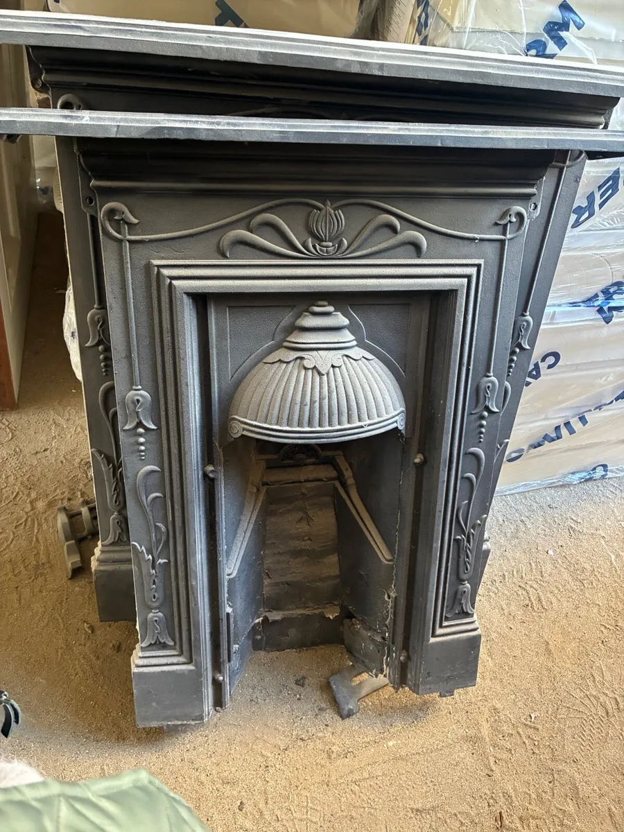 Edwardian cast iron fireplace surrounds X 2 - Image 1