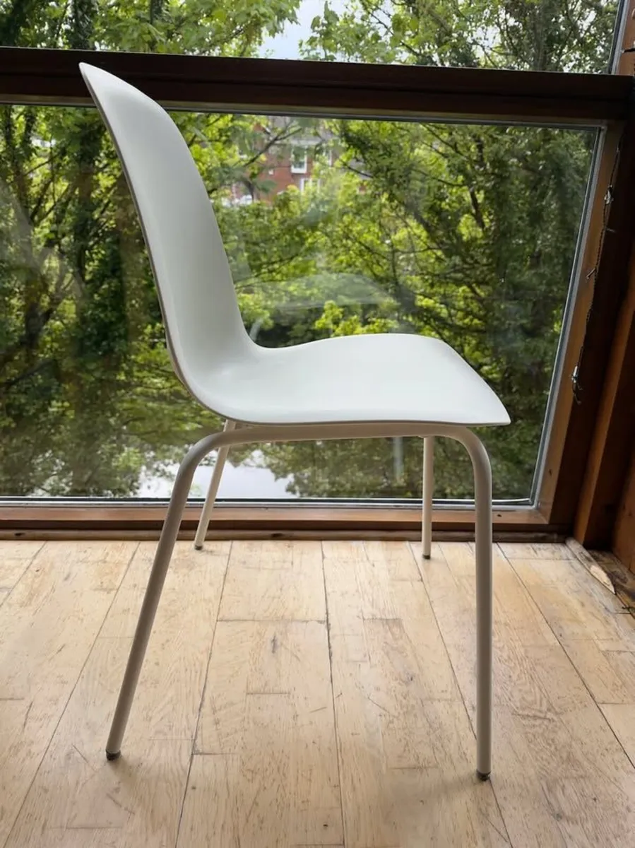 2 IKEA white chairs, Dublin 20 - Image 3