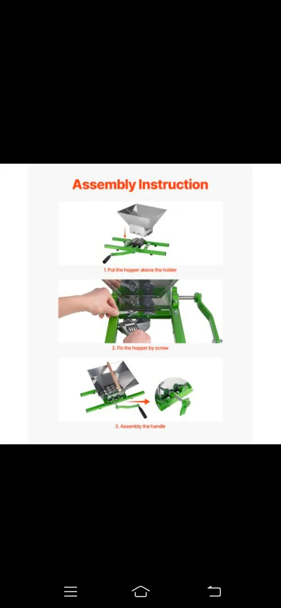 1.8 Gal/7L Fruit and Apple Crusher, Large Manual G - Image 2