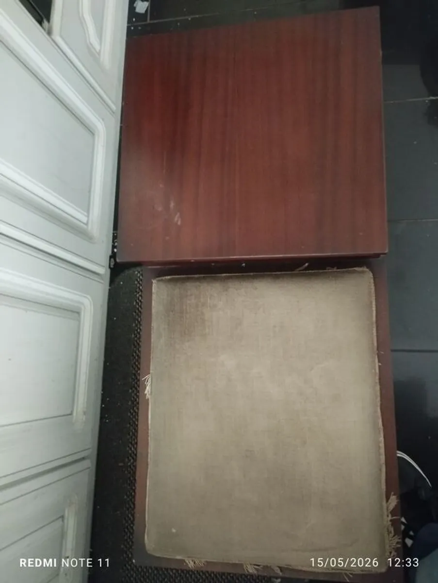 Mahogany telephone table with seat - Image 2