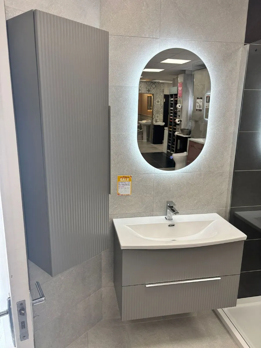 Ex Display Full Bathroom Furniture Set - Fluted