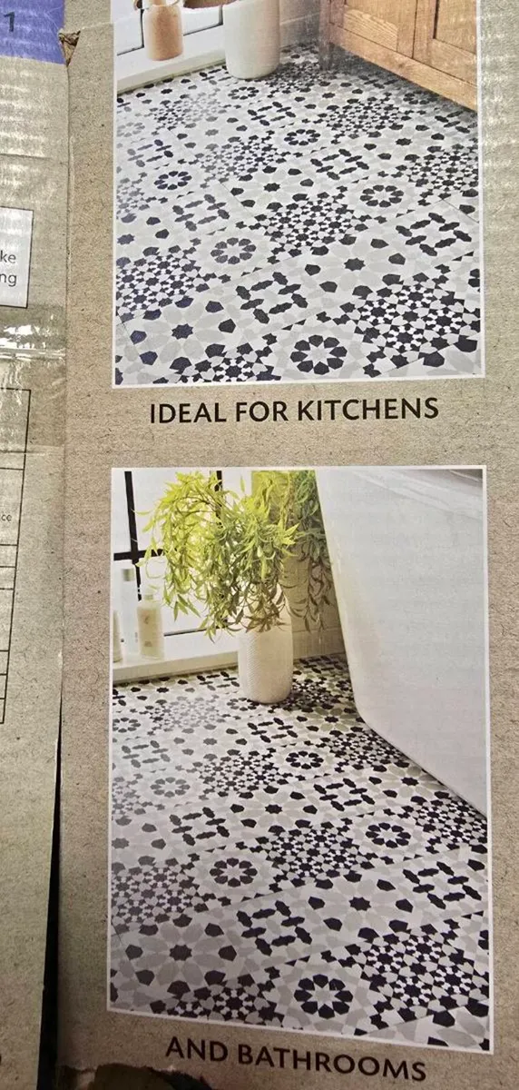 10 x self adhesive vinyl floor tiles 
30.5cm x 30. - Image 2