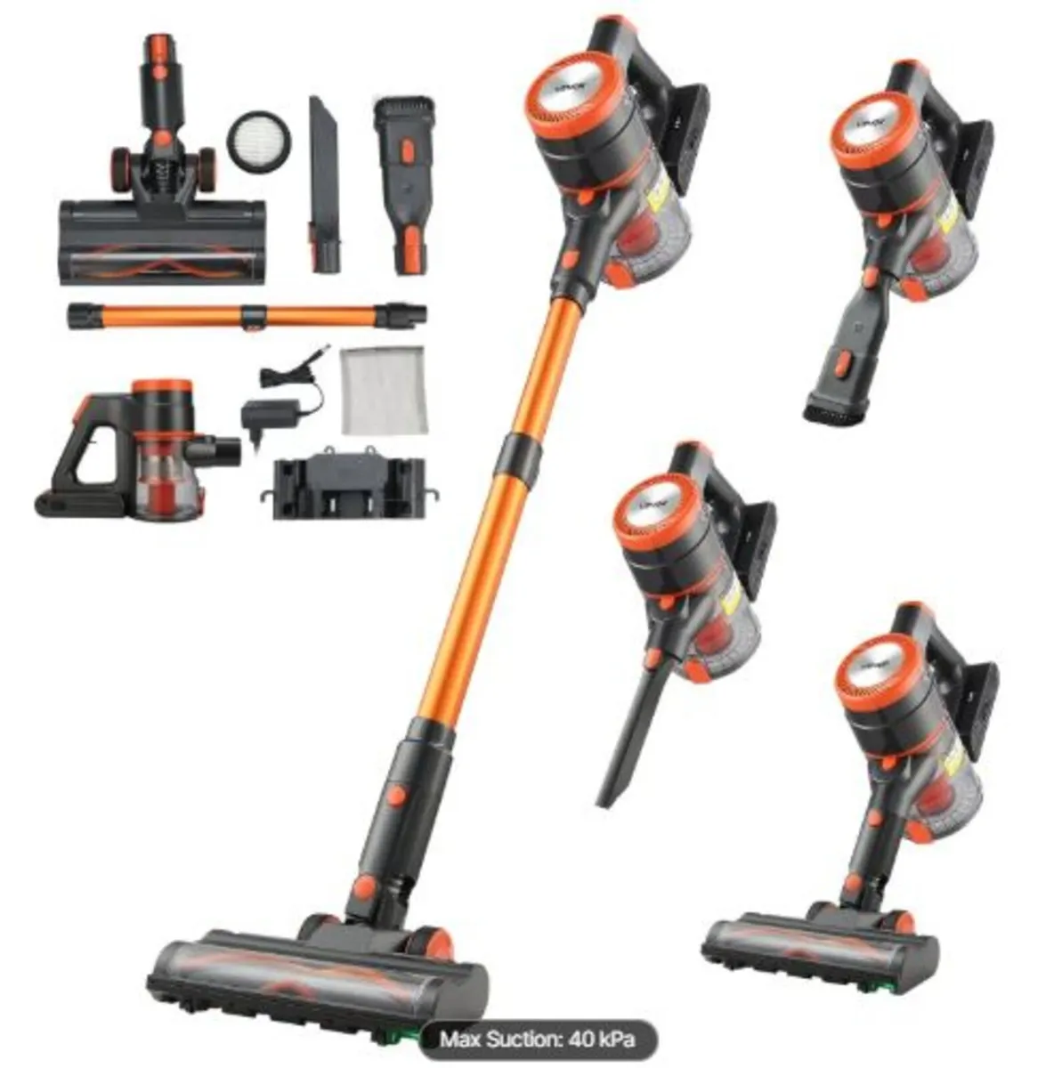 Cordless Vacuum Cleaner, 40KPA Max Suction, - Image 1