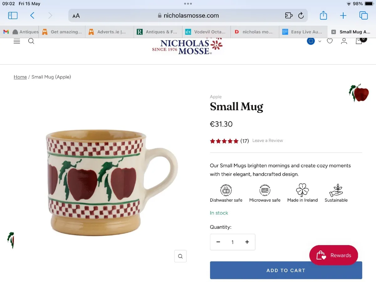 Sold pending collectSmall Nicholas Mosse Apple jug - Image 3