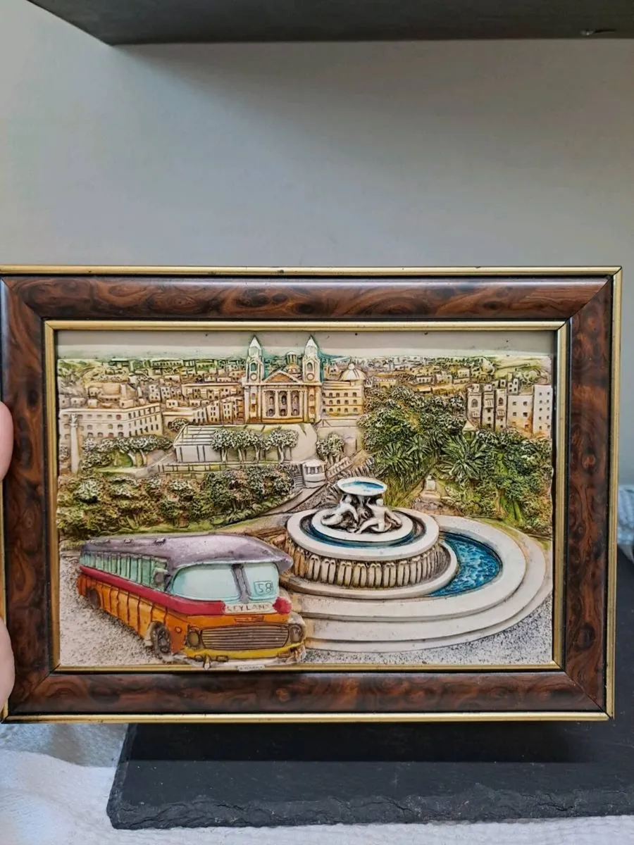 Pair of Handmade Malta 3D Wall Plaques John Borg - Image 3