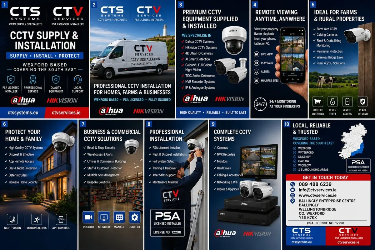 CCTV Installers Wexford –PSA Dahua & Hikvision - Image 1