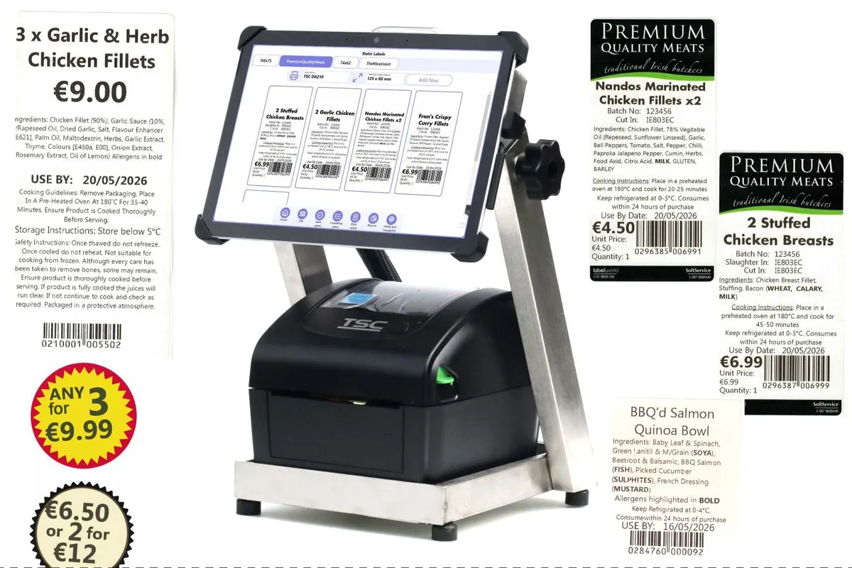 Touchscreen Food Label System Butcher Deli Farm - Image 1