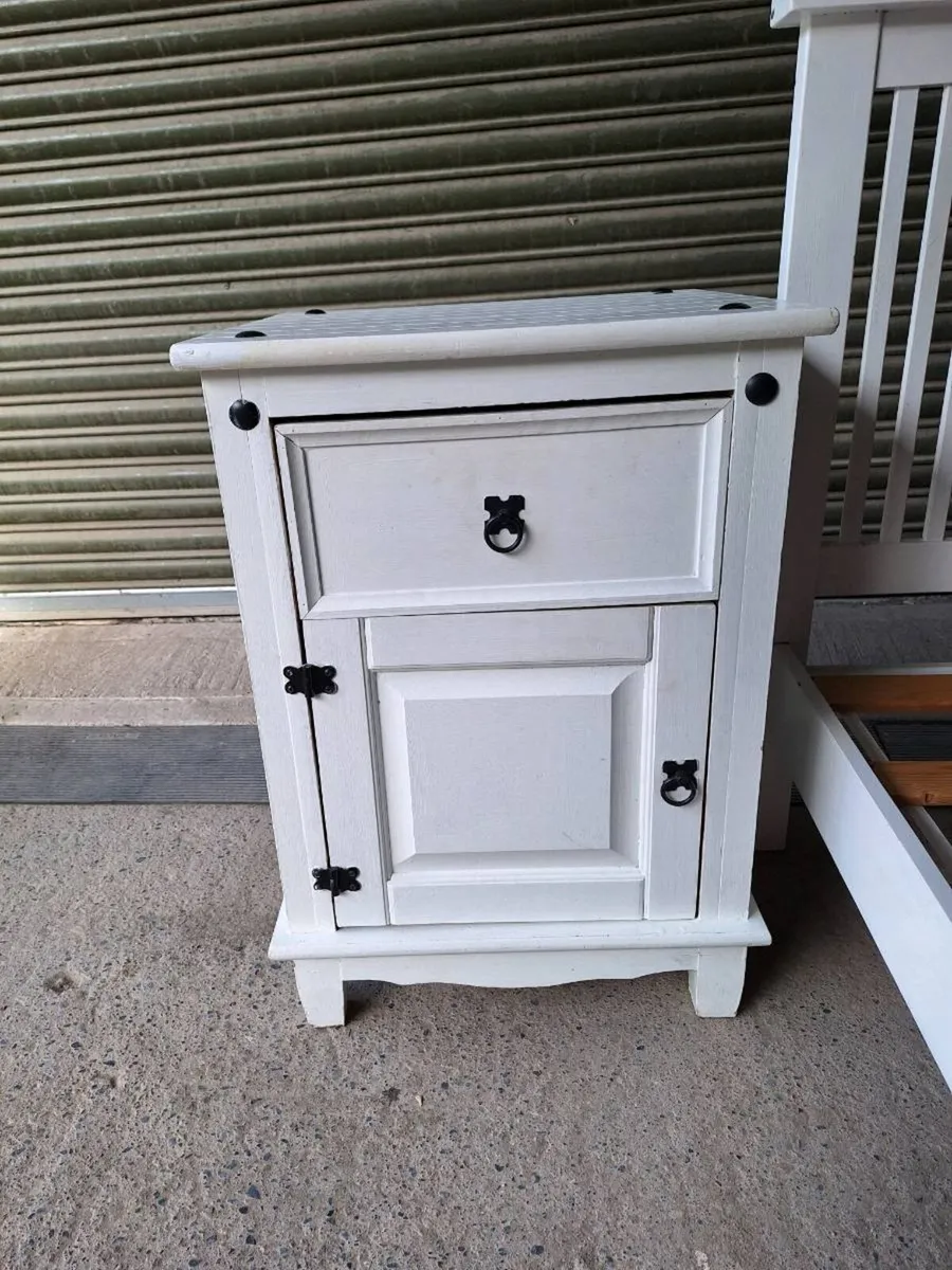 King Size Bed Frame + Bedside Lockers (DELIVERY) - Image 3