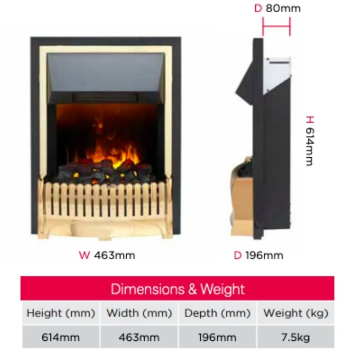 BRAND NEW DIMPLEX OPTI-MIST ELECTRIC FIRE UNUSED - Image 4