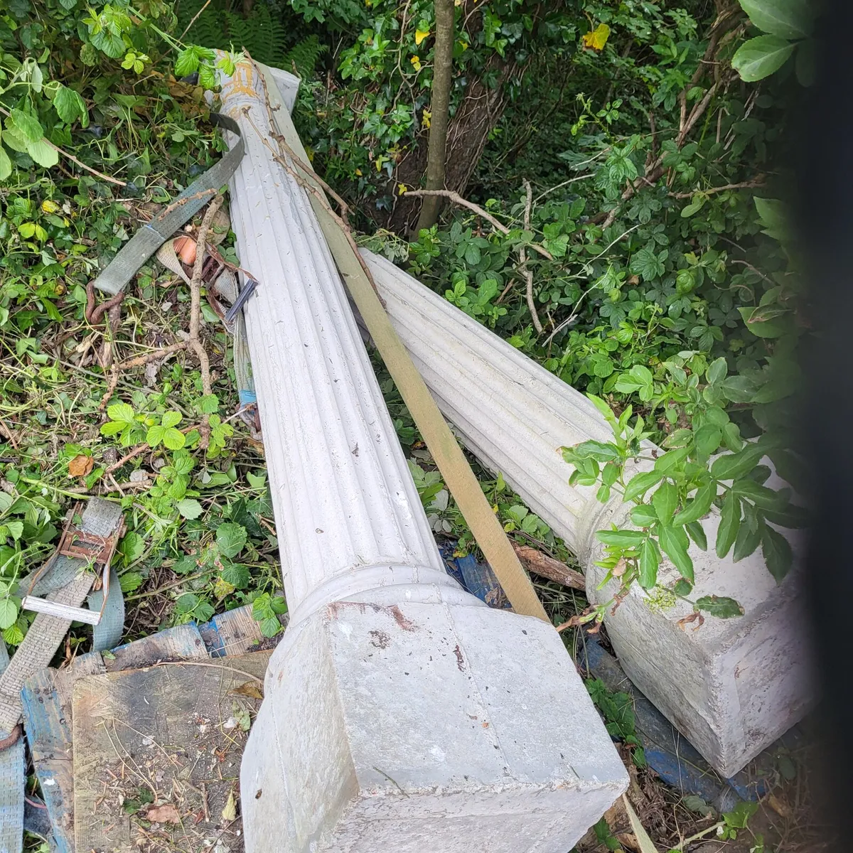 Concrete pillars