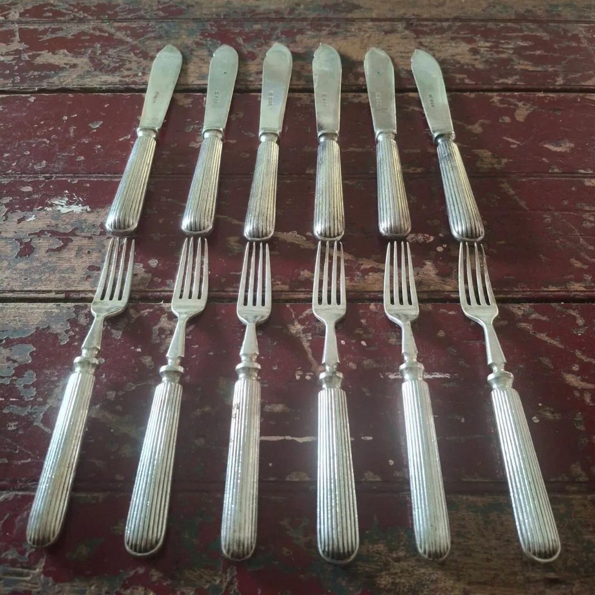 Vintage Silverplate Fish Set - Image 1
