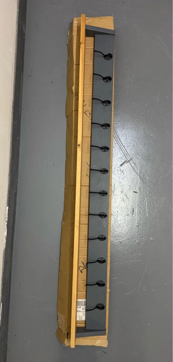 Coat Rack with Shelf - 12 Hooks - Image 4