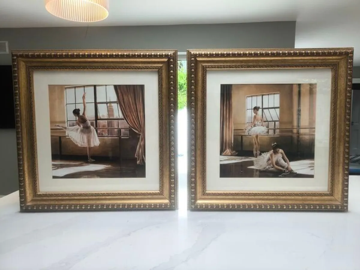 Elegant Framed Ballet Prints.Set of 2 - Image 1