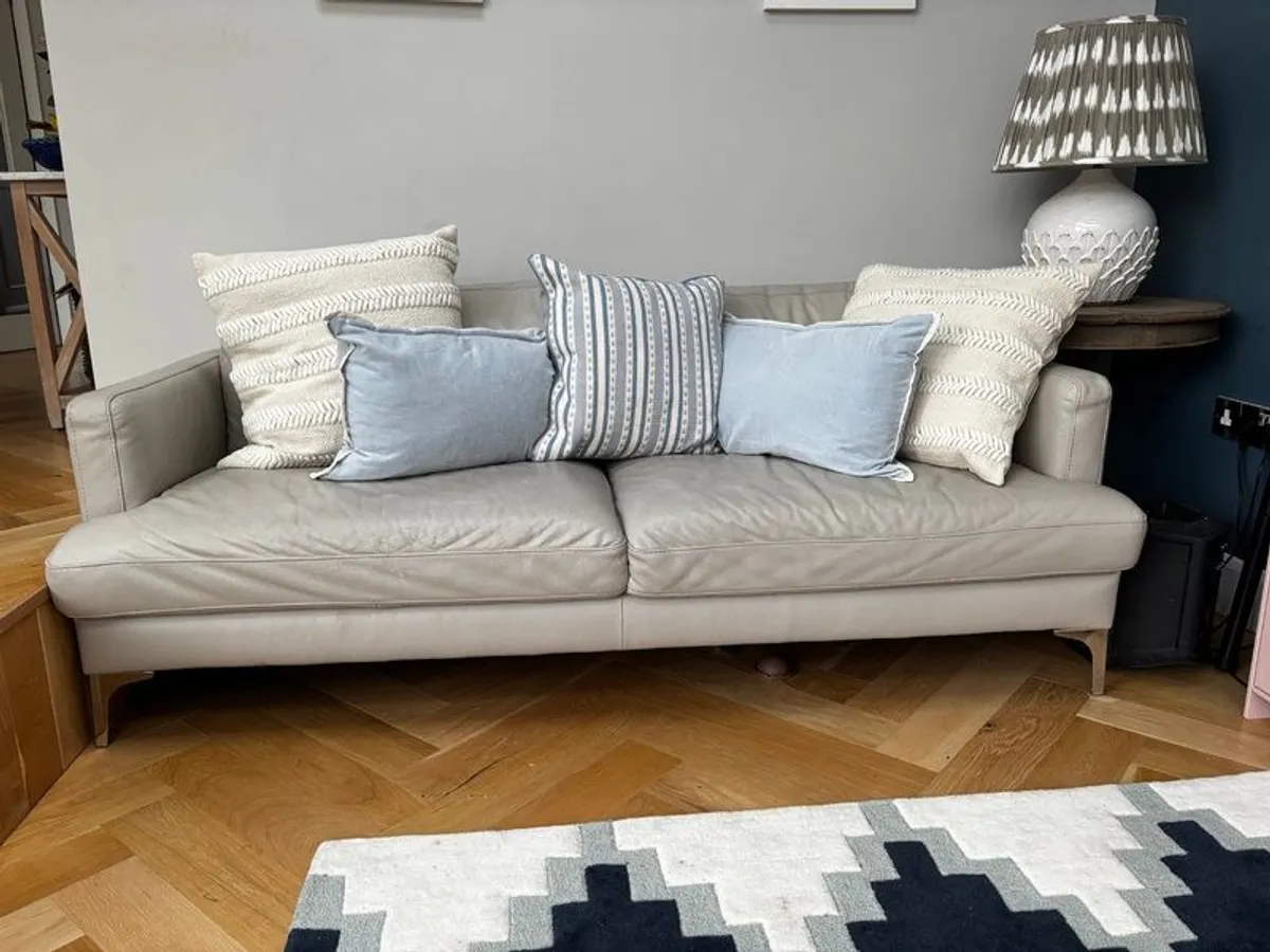 Natuzzi leather sofa & chair - reduced - Image 3