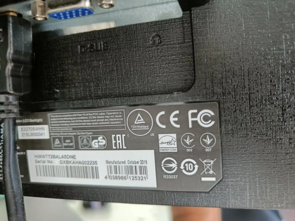 PC Monitor AOC 22 inch FHD 60Hz 1920 x 1080 HDMI V - Image 4
