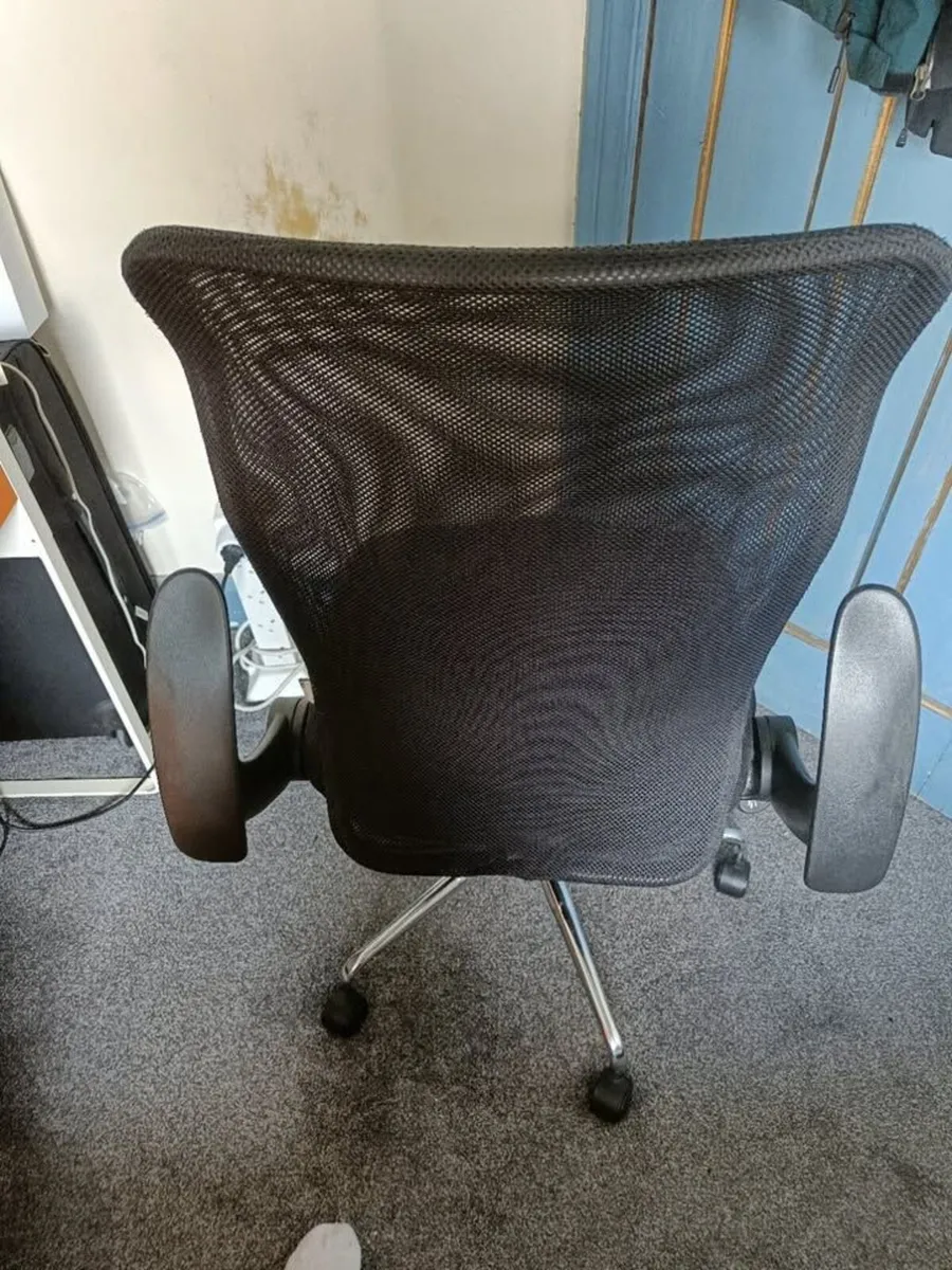 Office chair foldable retractable arm rests mesh b - Image 2