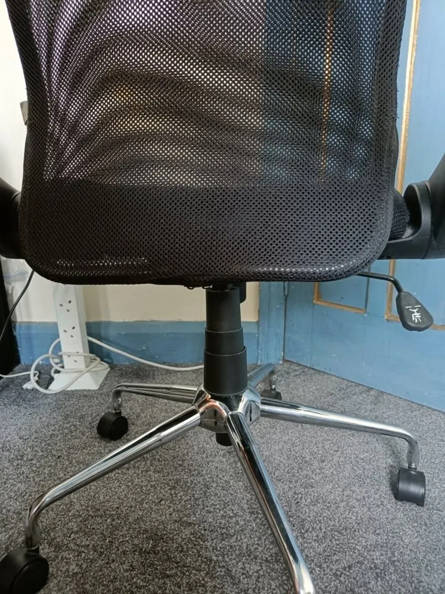 Office chair foldable retractable arm rests mesh b - Image 4