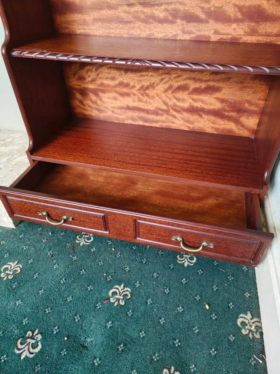 Vintage Style Waterfall Bookcase with Drawer - Image 4