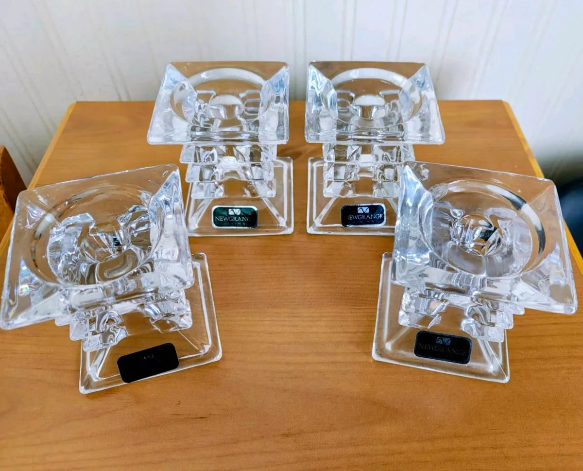 Newgrange Living Crystal Candle Holders x4 - Image 1