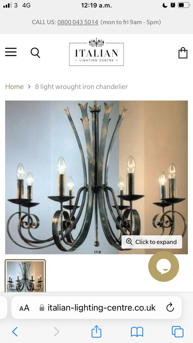 Antique Cast Iron Chandelier - Image 1