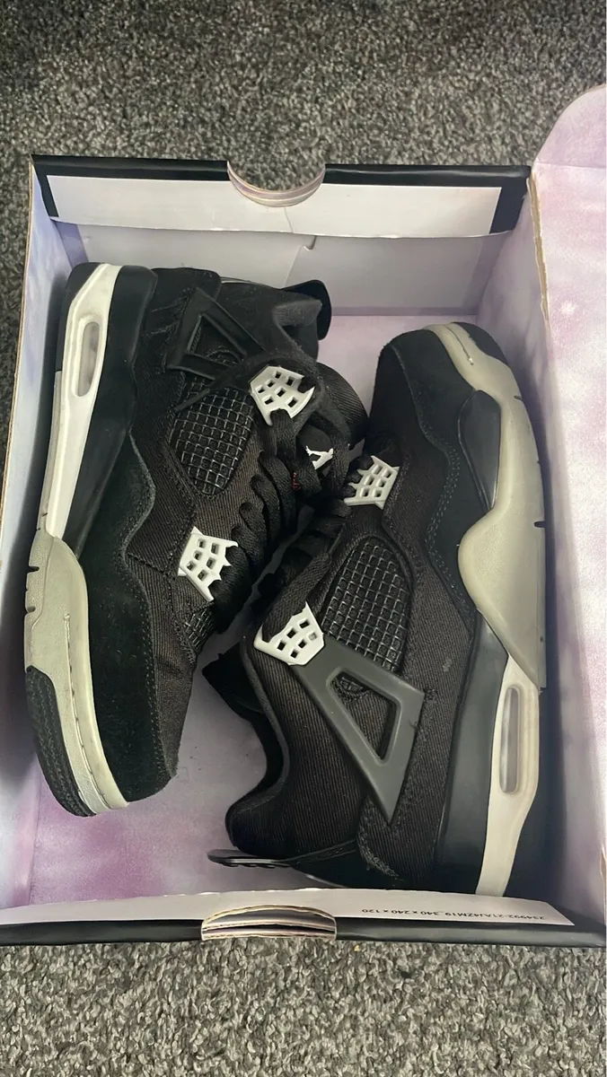 Jordan 4 Black Canvas - Image 1