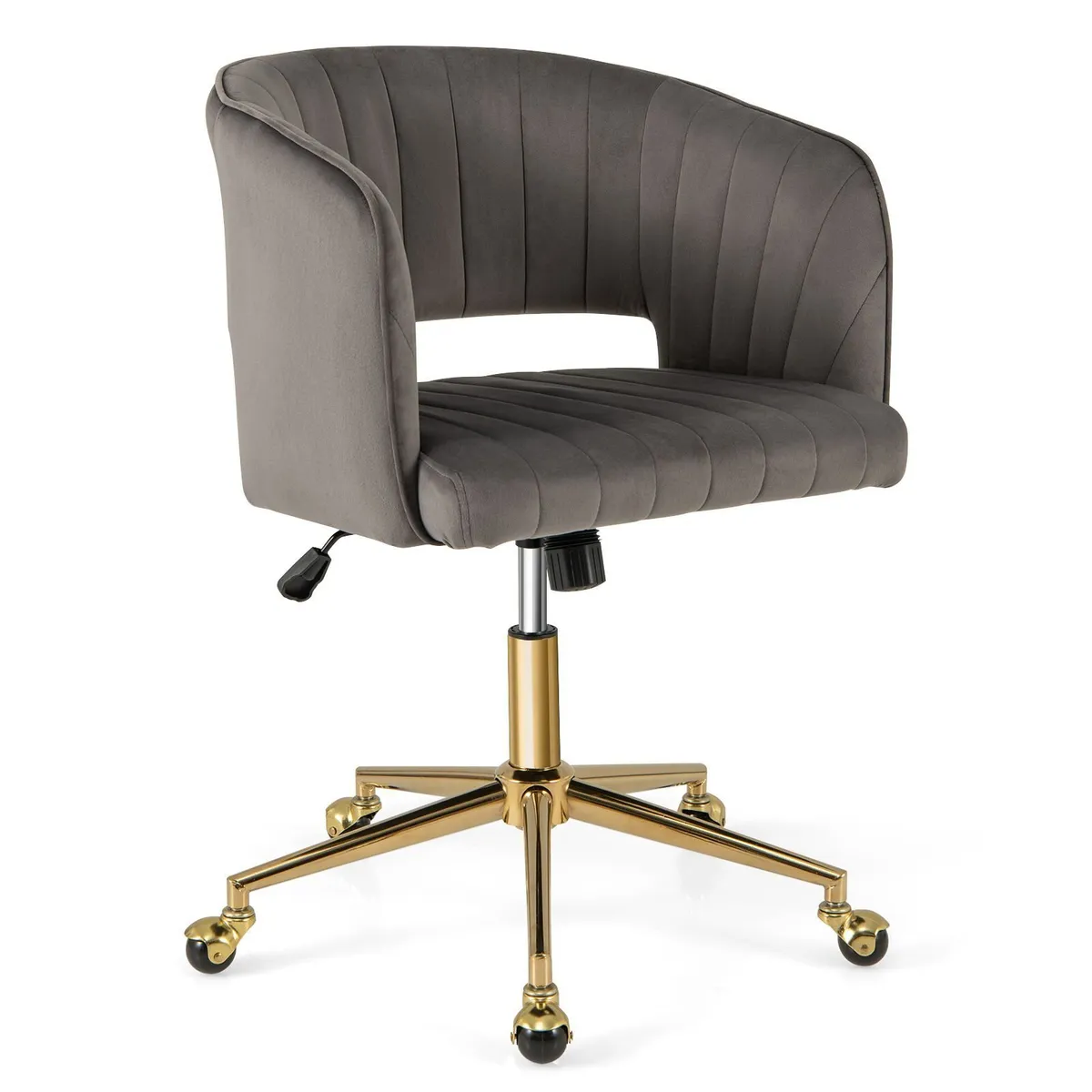 Costway Modern Swivel Home Office Chair with Tufte - Image 4