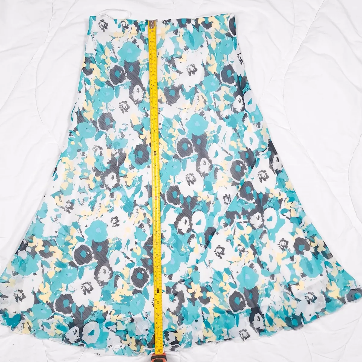 Isle Collection Blue Floral Midi Skirt 10UK/38EU - Image 4