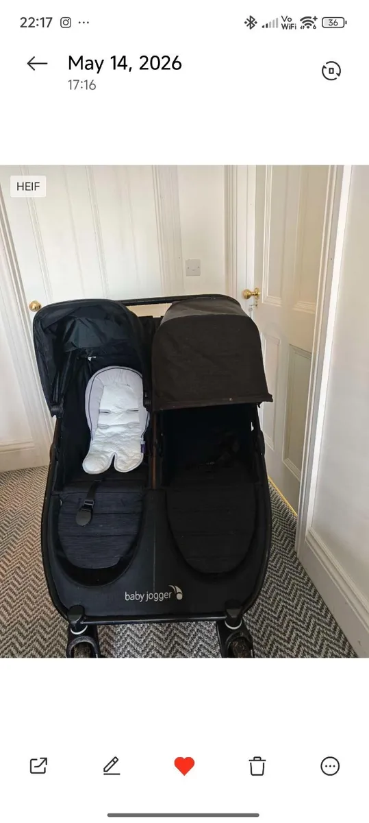 Baby equipment, buggy and car seat, twin buggy,cot - Image 1