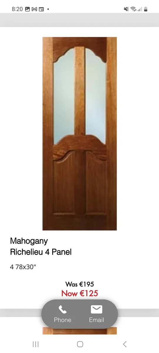Solid Mahogany Unglazed Doors - Image 1