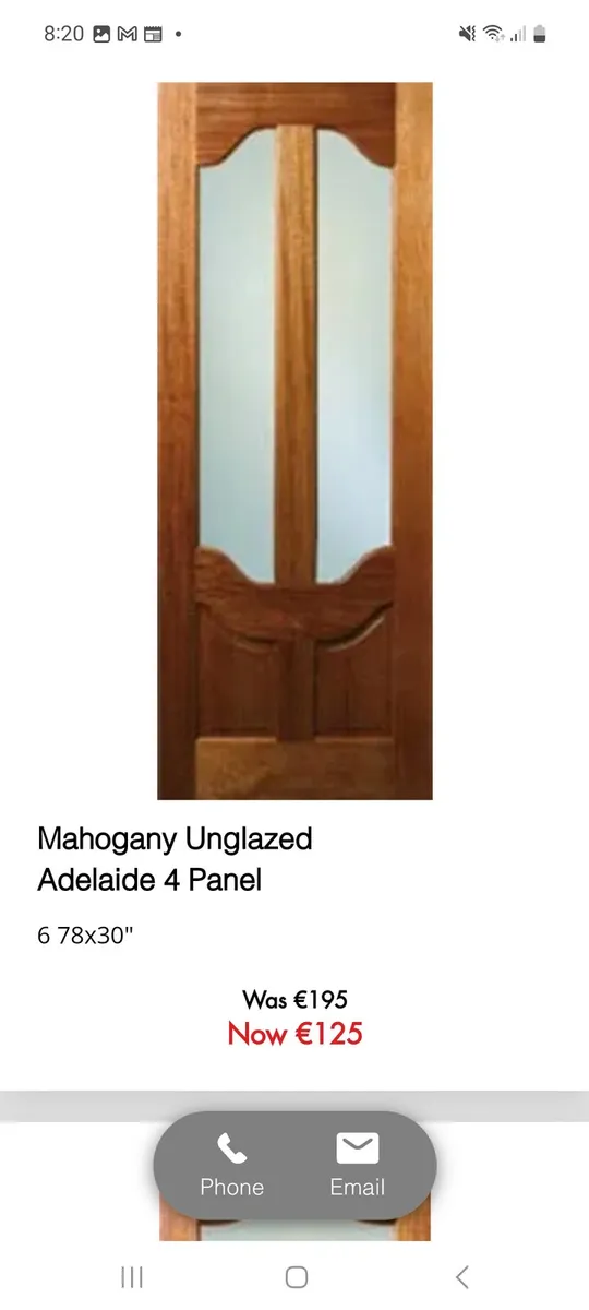 Solid Mahogany Unglazed Doors - Image 2