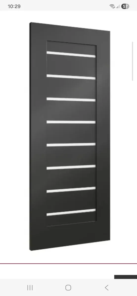 Deanta black Glass Door