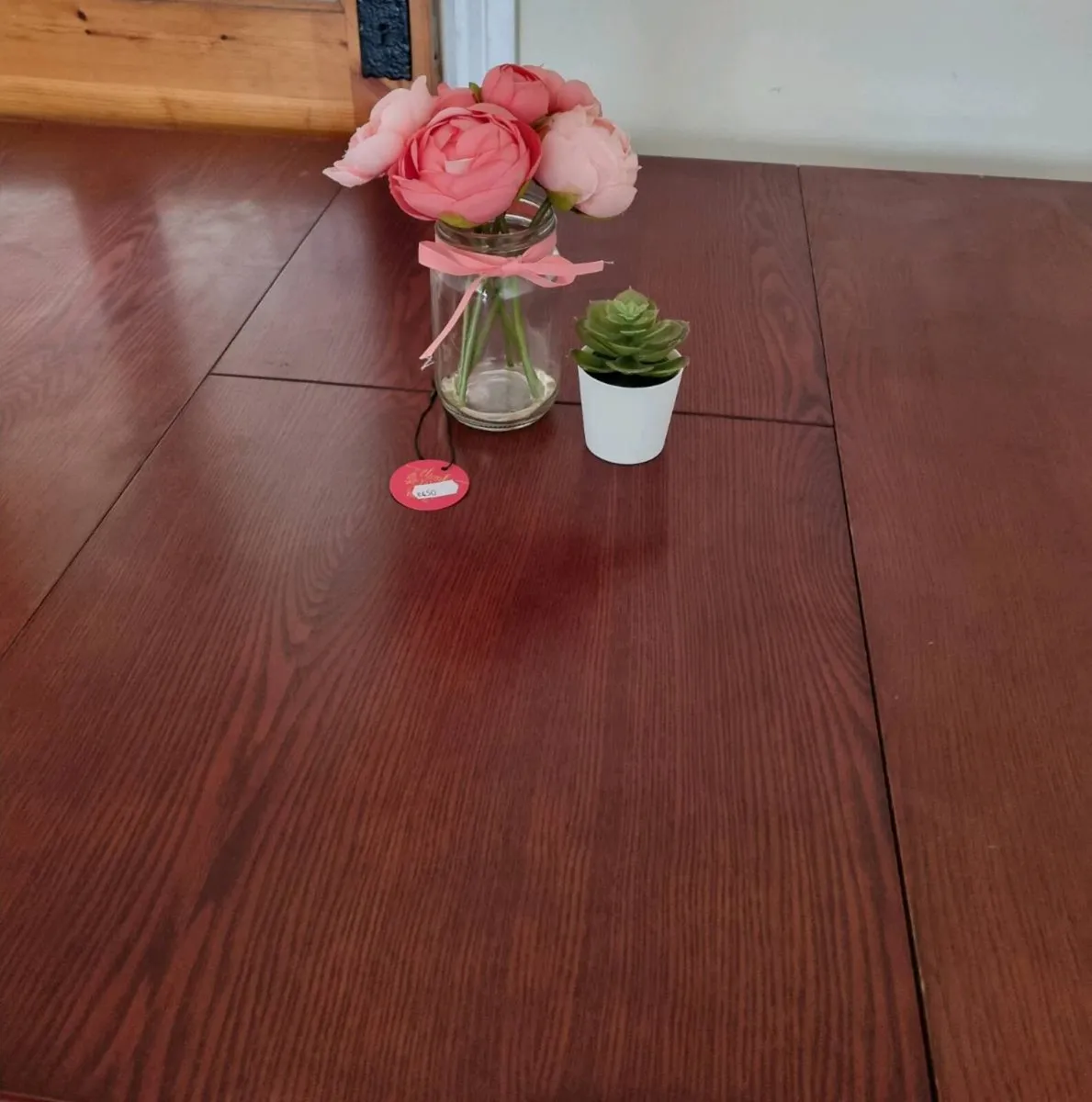 Table Kitchen solid teak wood extendable 4 seat 6 - Image 3