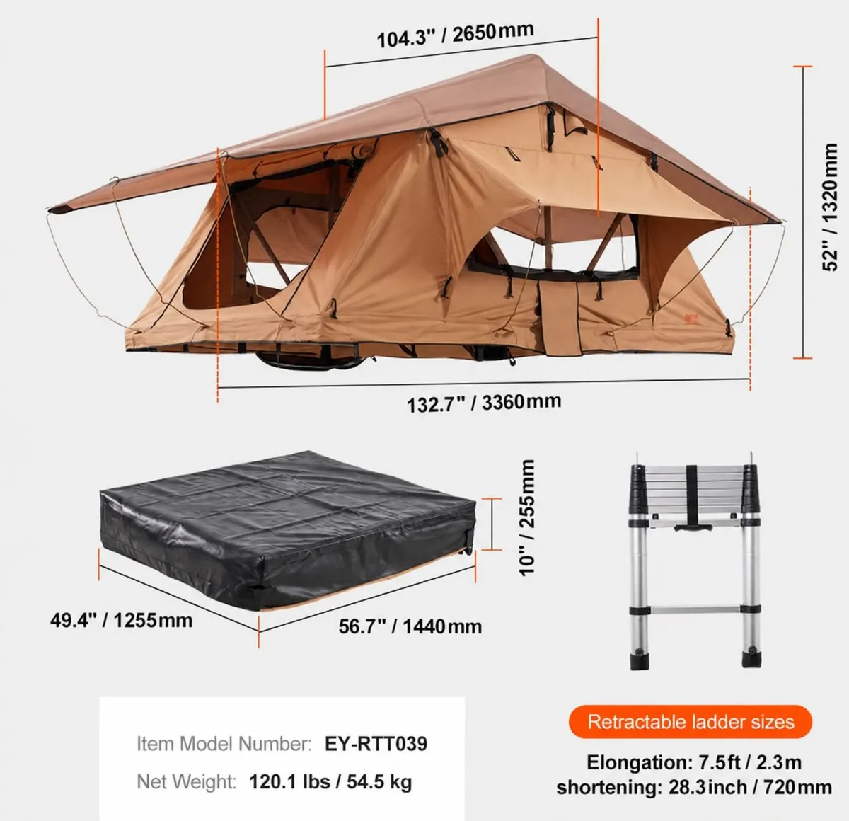 Roof Tent Hard Shell Jeep SUV Van Pickup - Image 3