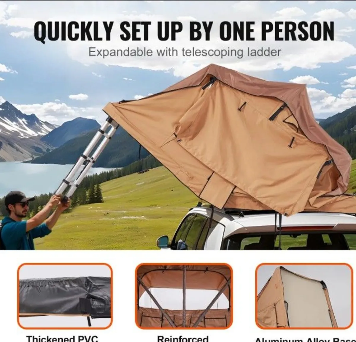 Roof Tent Hard Shell Jeep SUV Van Pickup - Image 4