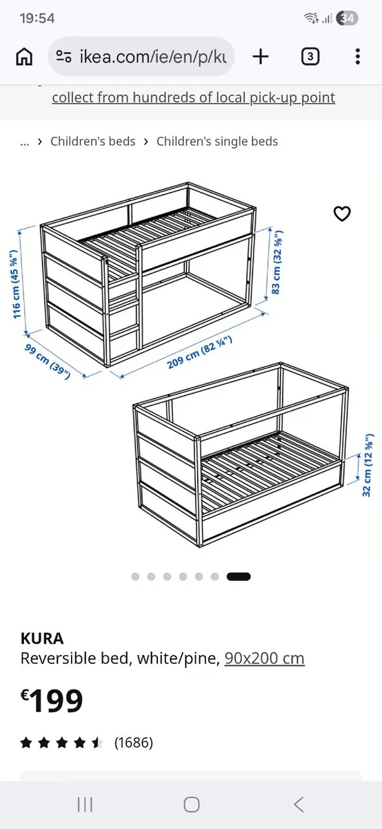 Reversible bunk style bed - Image 3