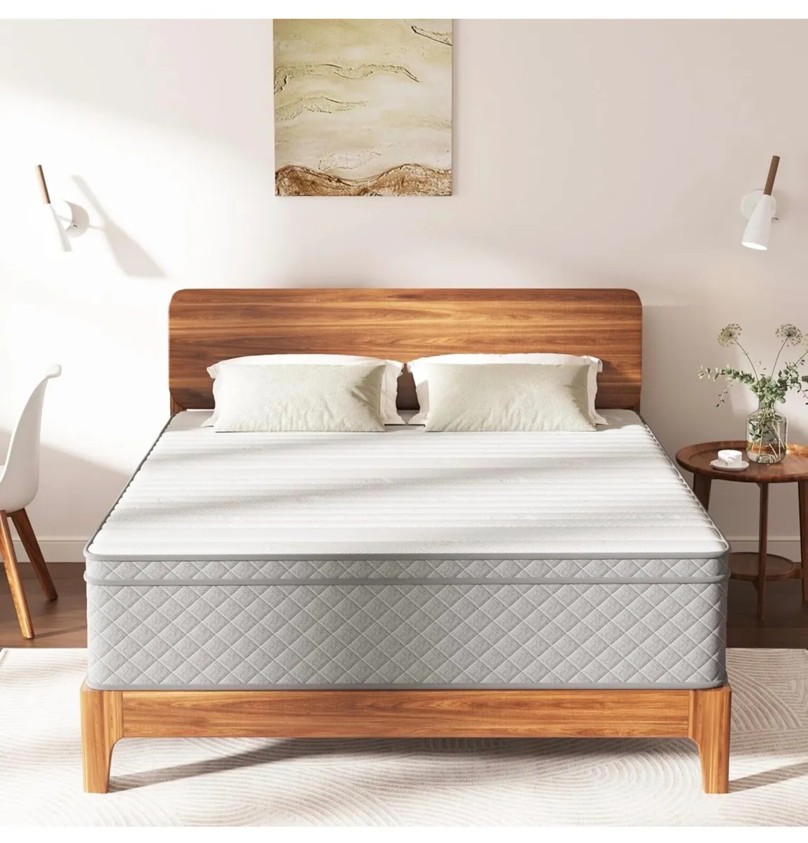 12 Inch Double Mattress, 7-Zone Hybrid Double Bed - Image 2