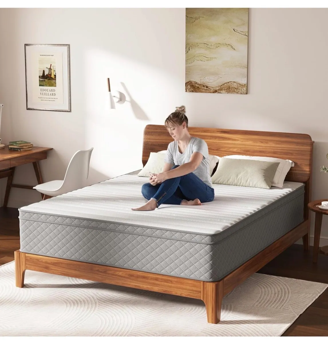 12 Inch Double Mattress, 7-Zone Hybrid Double Bed - Image 2