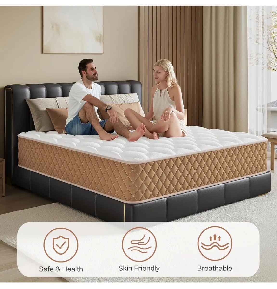 Double Mattresses 4FT6 Memory Foam Mattress, 7-Zon - Image 1