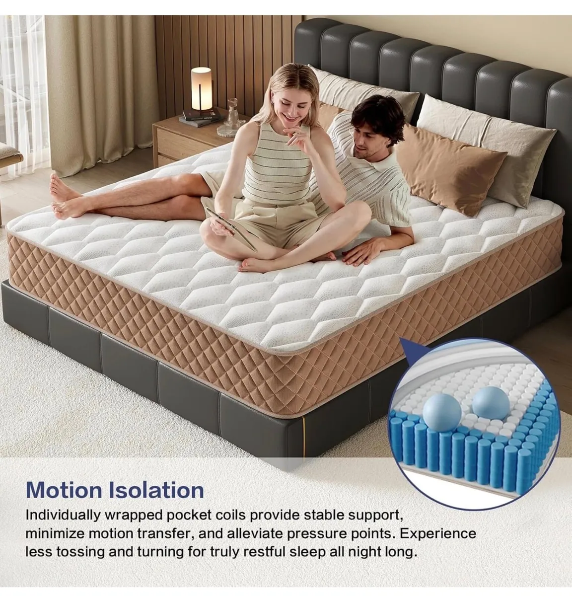Double Mattresses 4FT6 Memory Foam Mattress, 7-Zon - Image 3