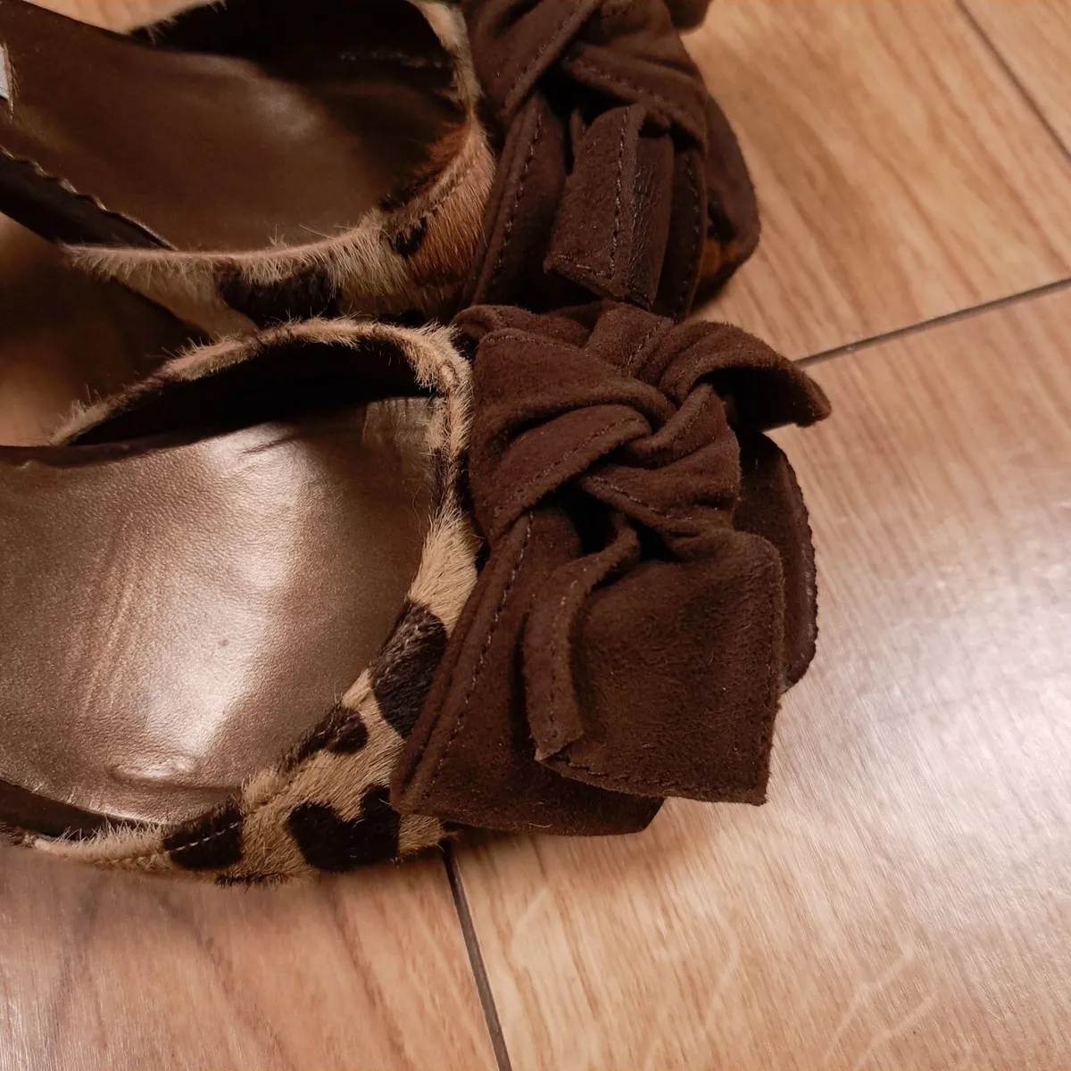Pedro Miralles Brown Leopard Bow Heels 5UK - Image 4
