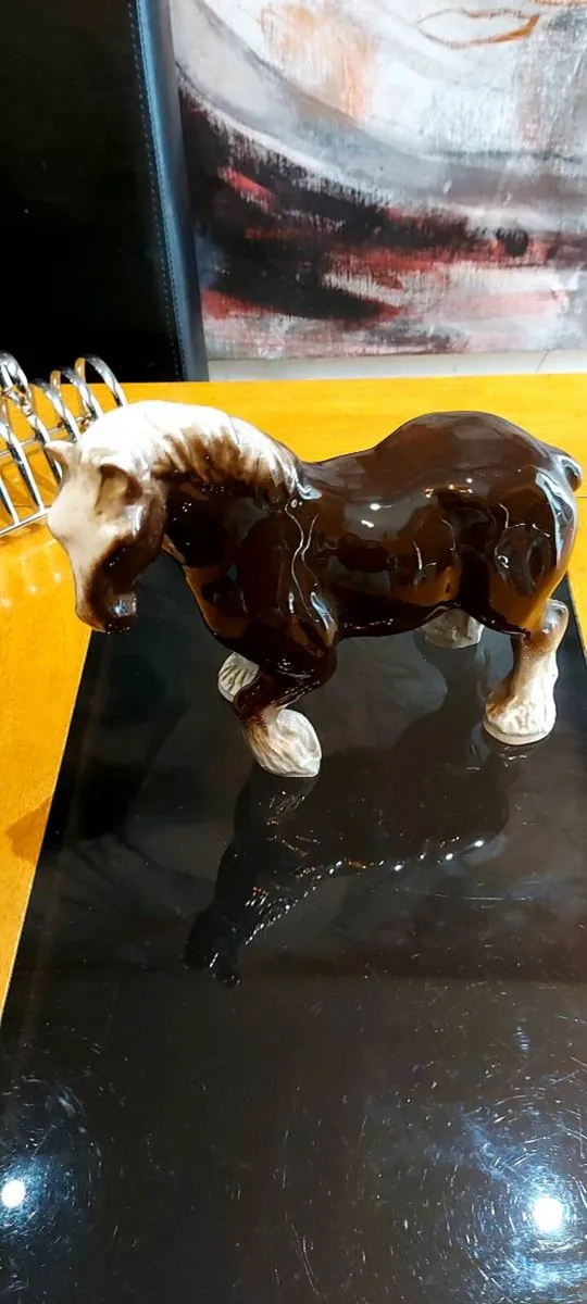 Vintage Ceramic 70's Shire Horse. - Image 4
