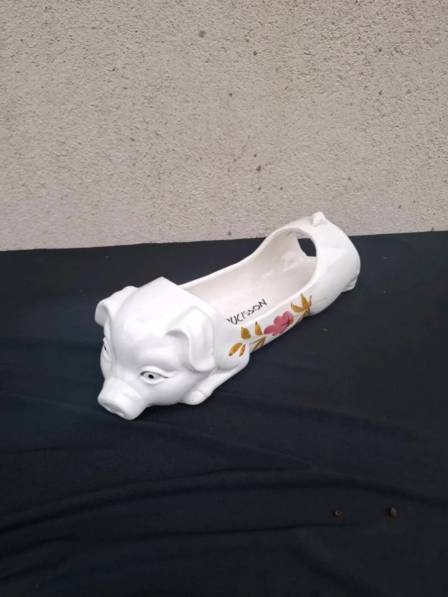 Dry sausage pig ceramic tray postage possible - Image 2