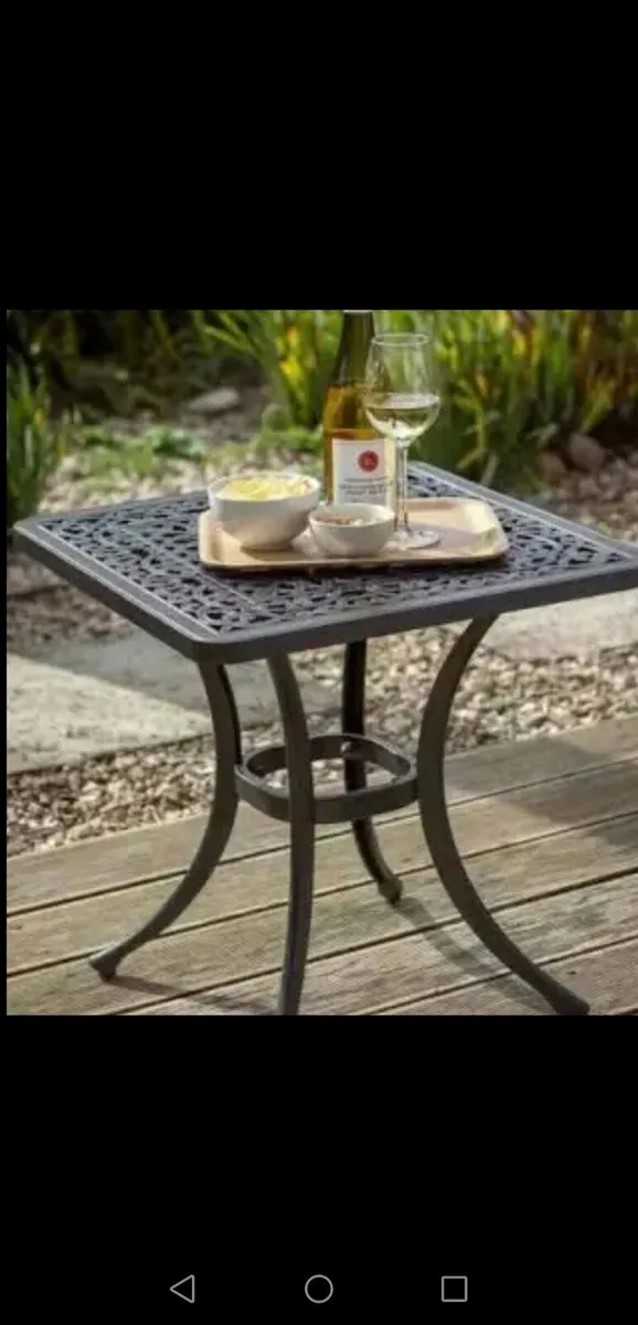 Brand New Hartman Cast Alum. Bronze Side  Table