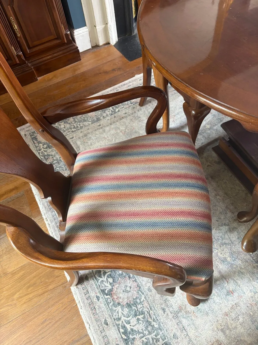 Matching Teak dining table, 6 chairs and cabinet - Image 4