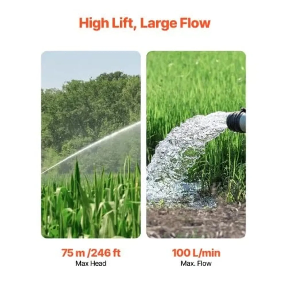 Deep Well Submersible Pump, 1100W Input Power, 230 - Image 4