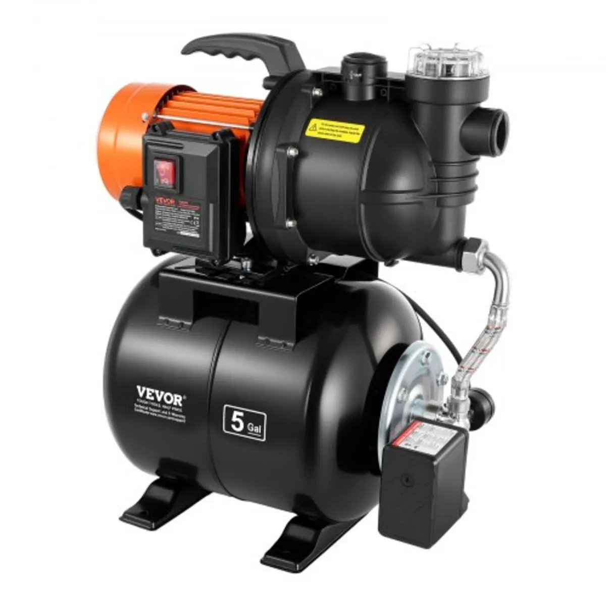 1100W Shallow Well Pump with Pressure Tank, 5300 L - Image 1