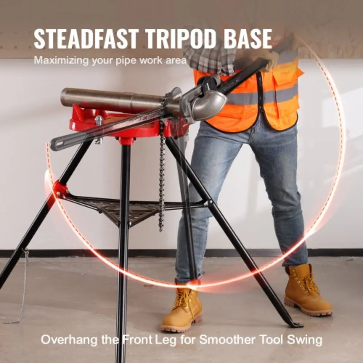 Chain Vise with Tripod Stand | 3.2 to 152 mm Pipe - Image 4