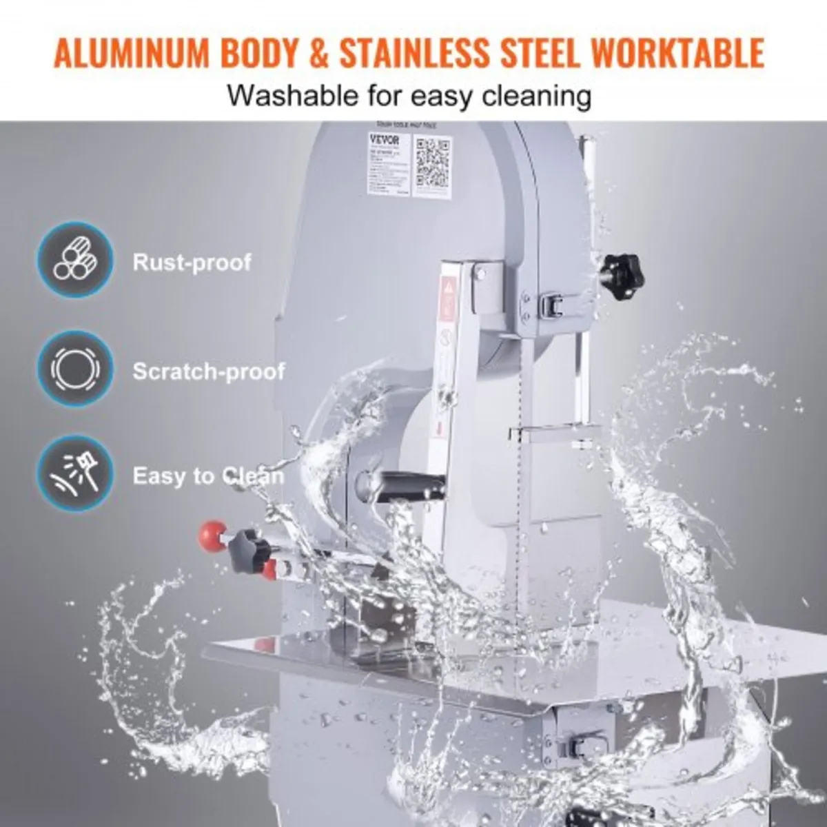 1500W Commercial Electric Meat Bandsaw Stainless S - Image 2