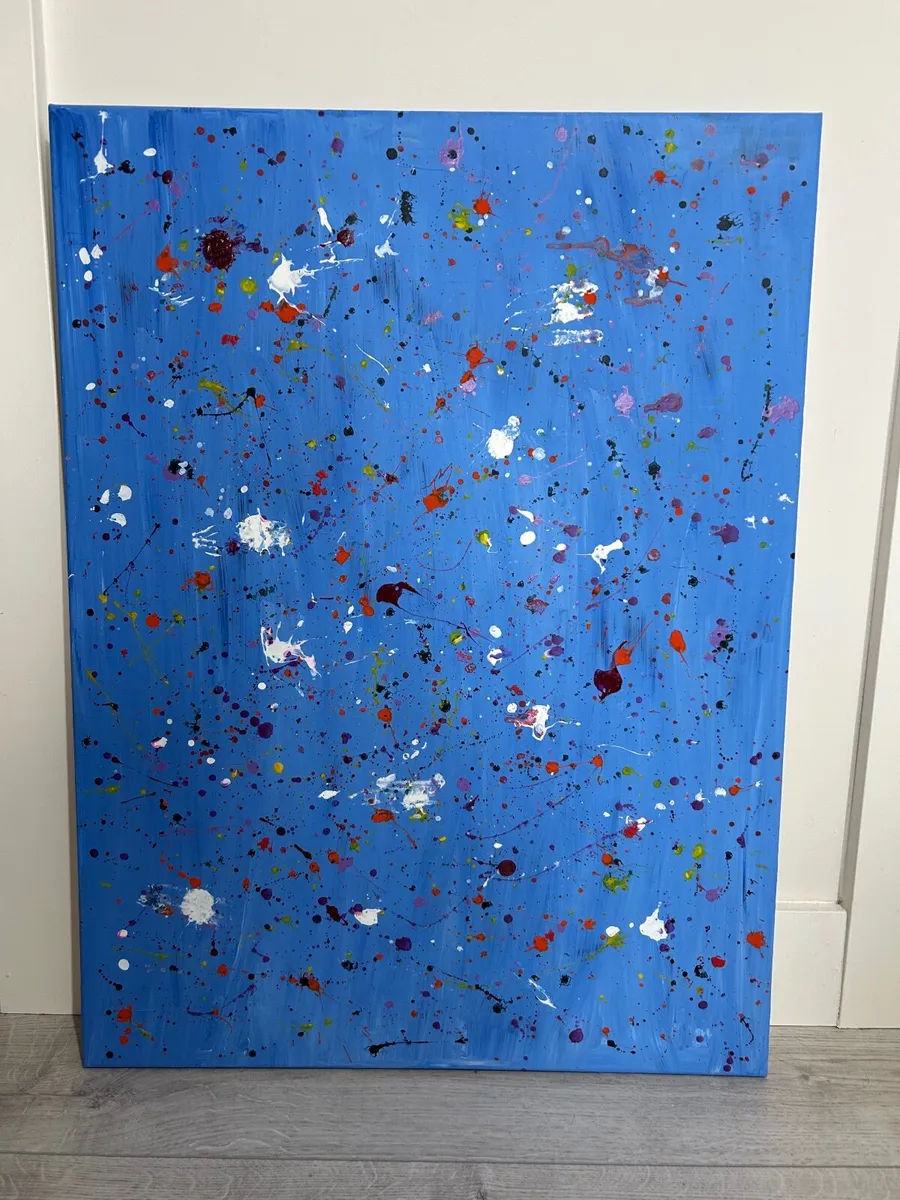 Large blue abstract painting - Image 2